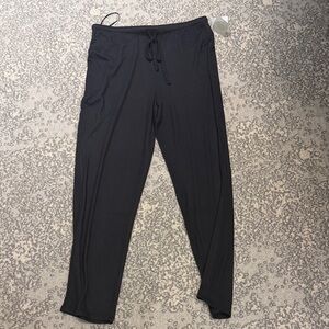 Natori Black Relaxed Drawstring Sweatpants